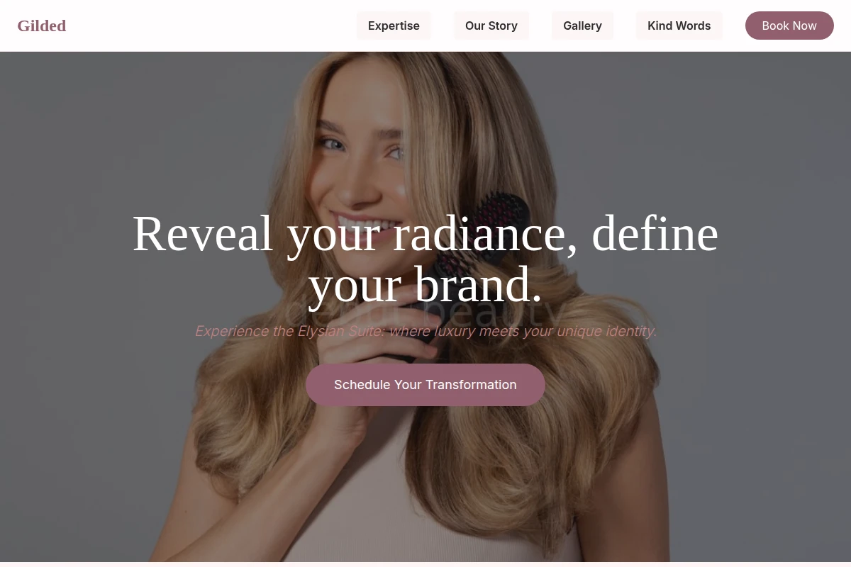 Gilded Hair Styling
